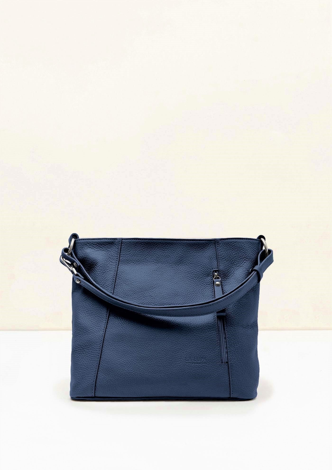 Valentina Crossbody Navy Italian Leather Handbag from LA LUPA