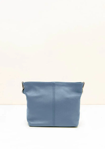 Lola Petite Dusky Blue Crossbody Italian Leather Handbag from LA LUPA 